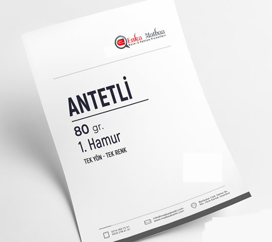 AANTETLİ KAĞIT